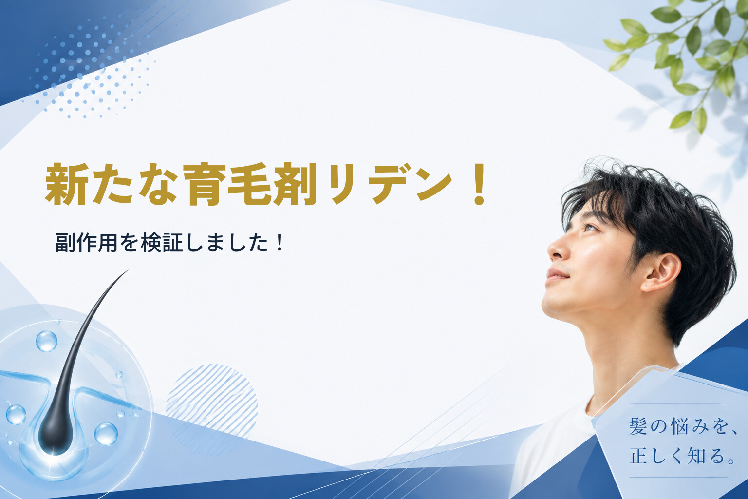 新たな育毛剤リデン！副作用を検証しました！
