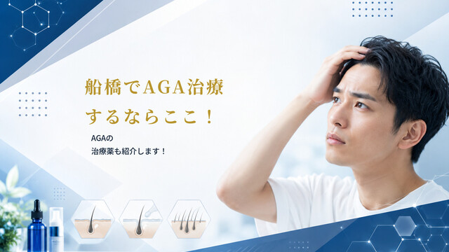 船橋でAGA治療するならここ！AGAの治療薬も紹介します！