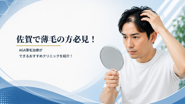 佐賀で薄毛の方必見！AGA薄毛治療ができるおすすめクリニックを紹介！