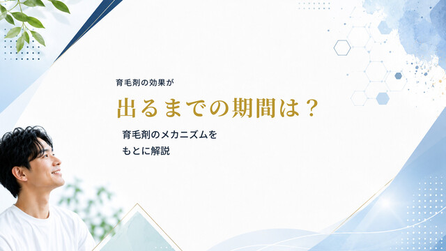 育毛剤の効果が出るまでの期間は？育毛剤のメカニズムをもとに解説