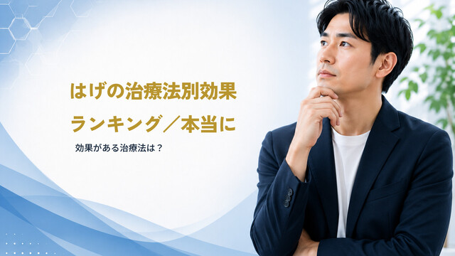 はげの治療法別効果ランキング／本当に効果がある治療法は？