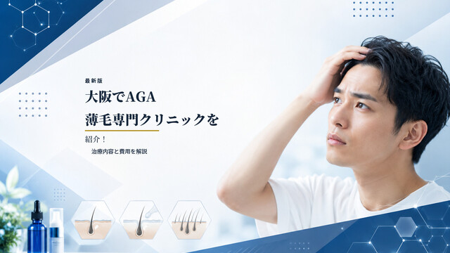 【最新版】大阪でAGA薄毛専門クリニックを紹介！治療内容と費用を解説