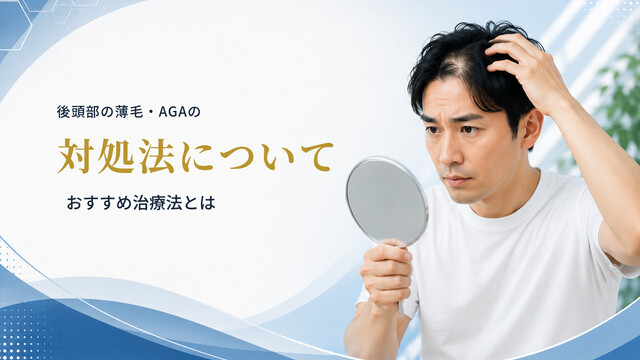 後頭部の薄毛・AGAの対処法について｜おすすめ治療法とは